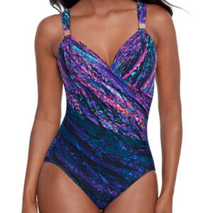 Miraclesuit Mood Ring Siren One Piece Swimsuit Multi Color Women's Size 6 NWOT